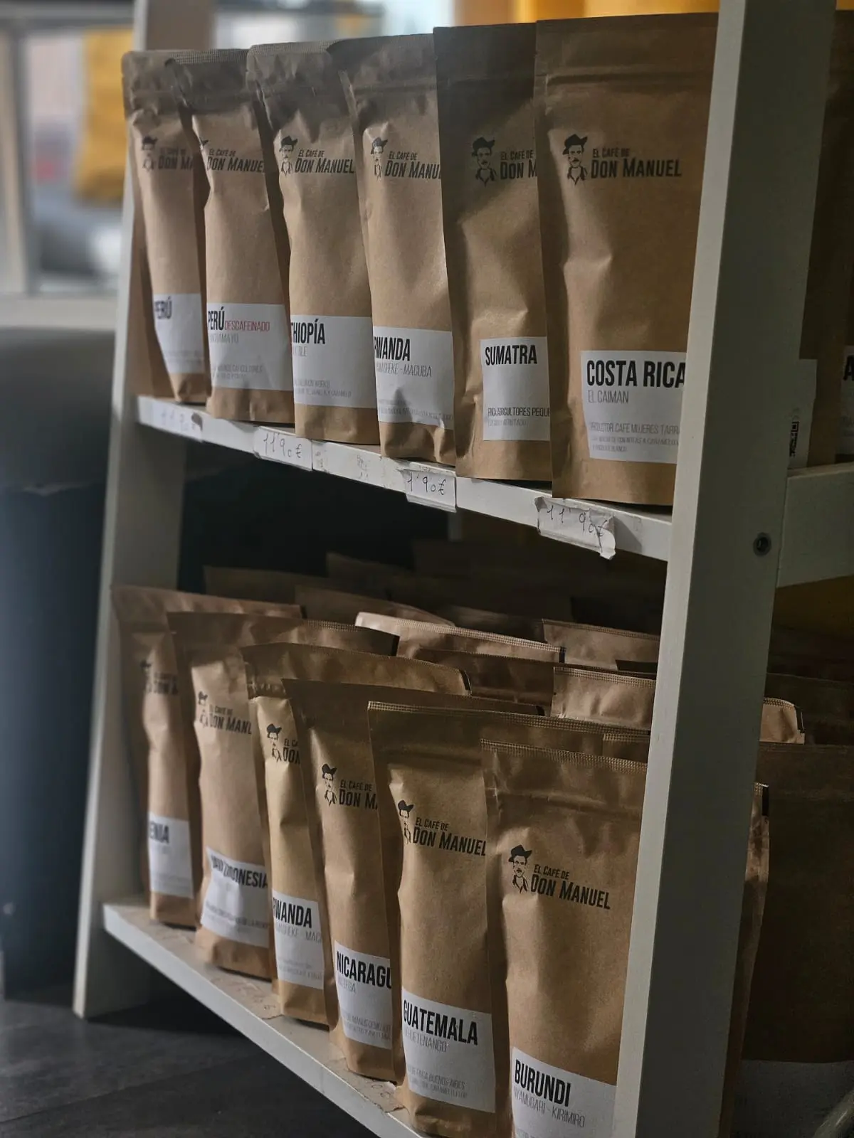 Selección de cafés Don Manuel de origen