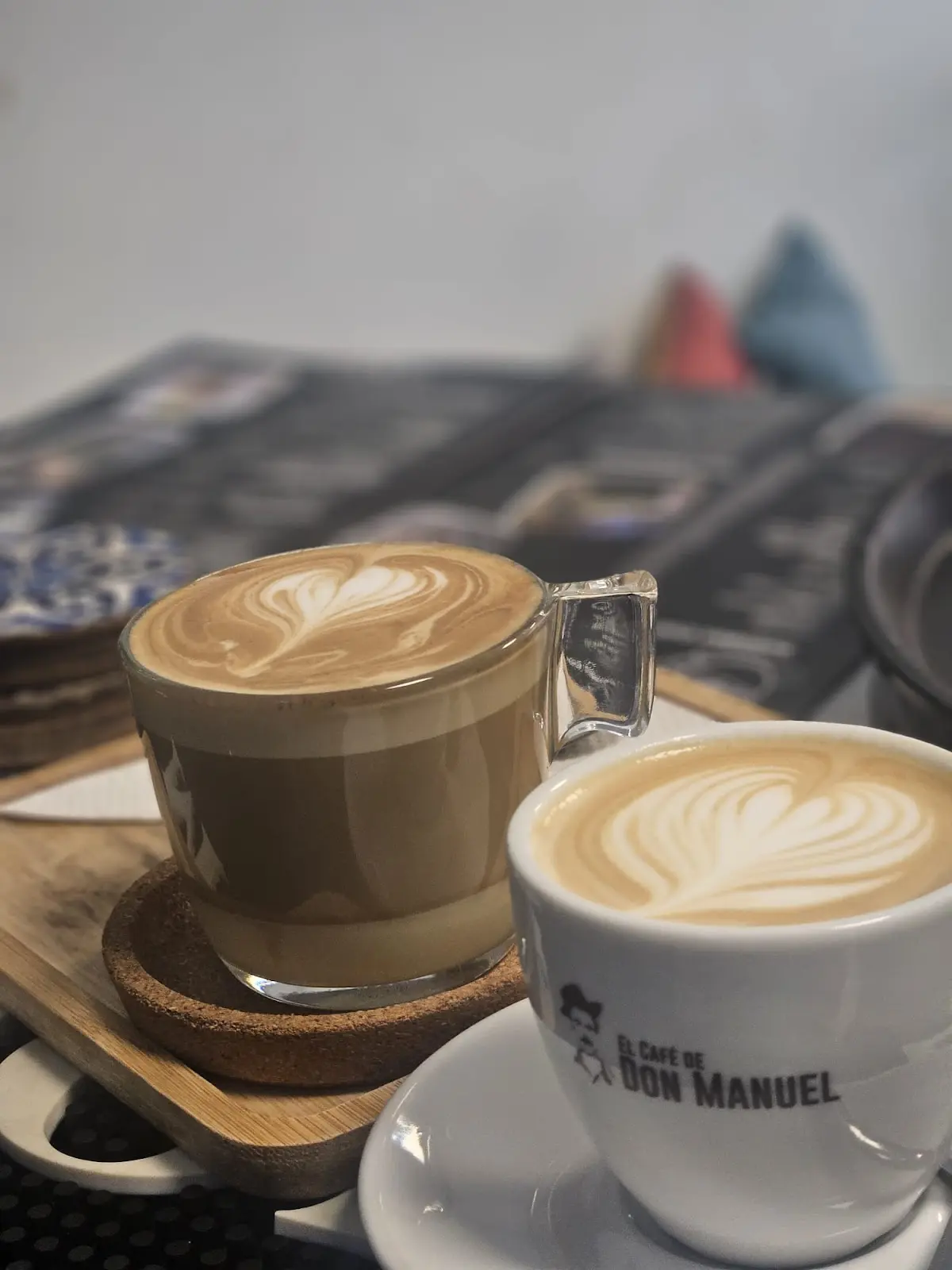 Latte art con café Don Manuel
